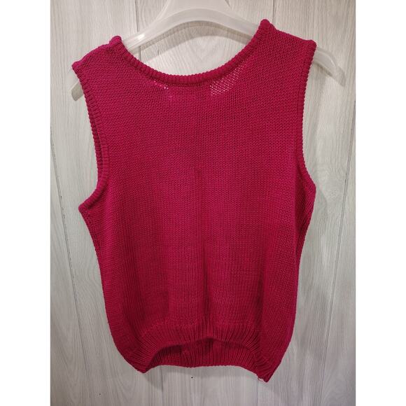 Vintage Country Concepts Cable Knit Sweater Vest Pink Korea Size L - Picture 2 of 6